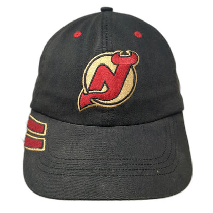Pro Player New Jersey Devils NHL Black Hat Vintage Baseball Cap Center Ice Red