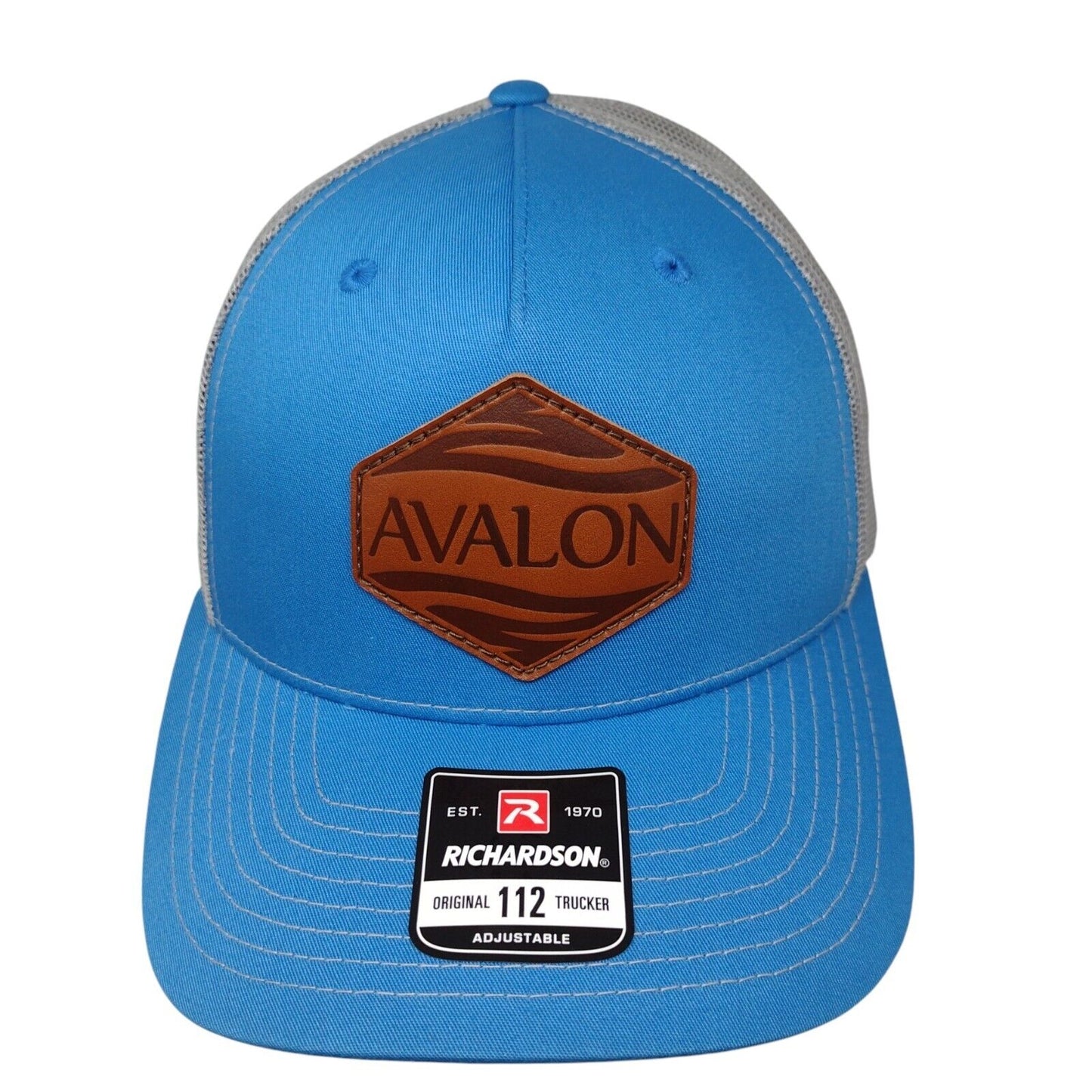 Avalon Leather Patch Snapback Mesh Back Trucker Hat Multi OSFA Richardson