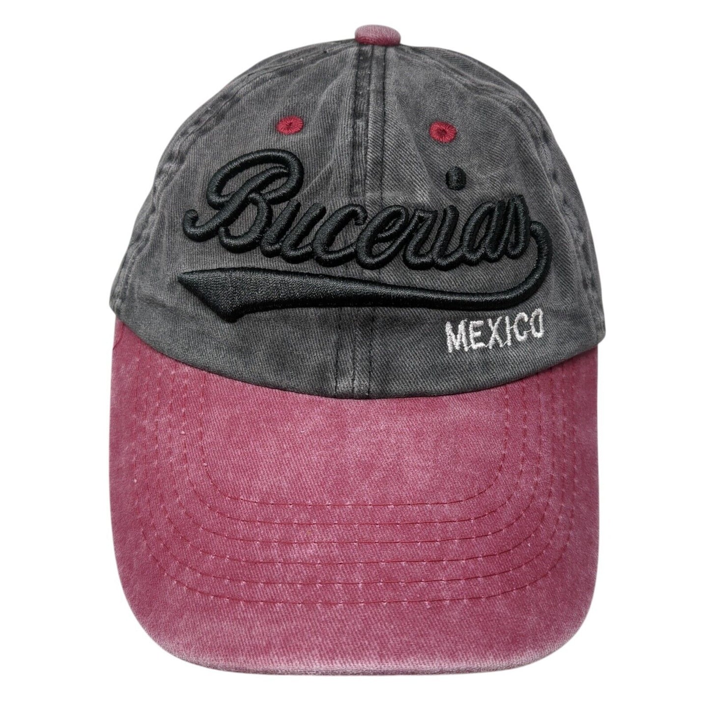 Bucerias Mexico Slideback Hat Multi OSFA Embroidered Colorblock 6 Panel