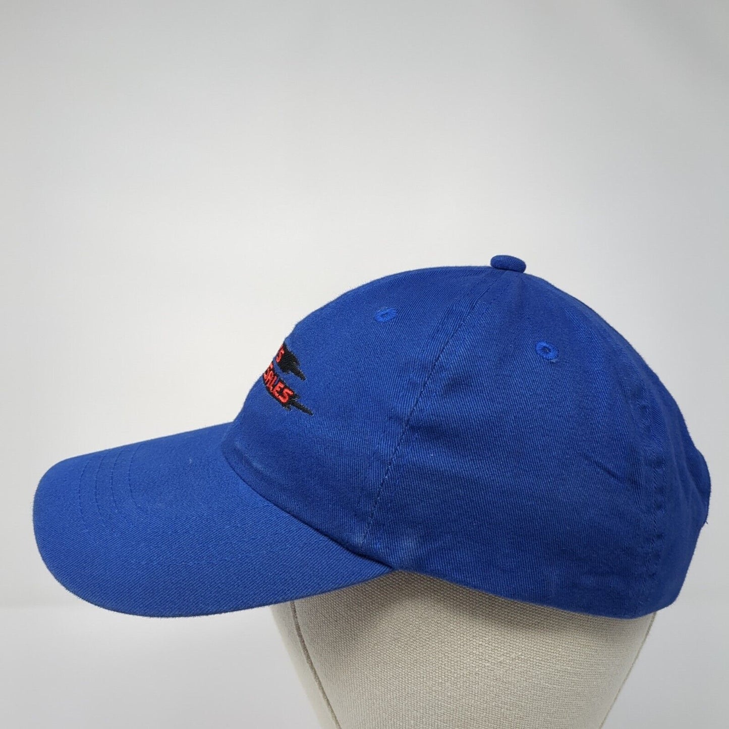 Carl's Cycle Sales Strapback Hat Blue OS Adjustable Embroidered Otto Cotton