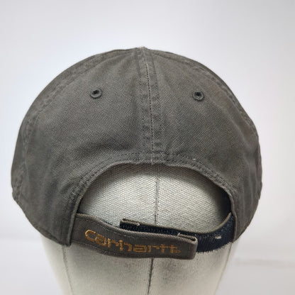 Carhartt Baseball Cap Brown One Size Distressed Strapback Logo Workwear Hat