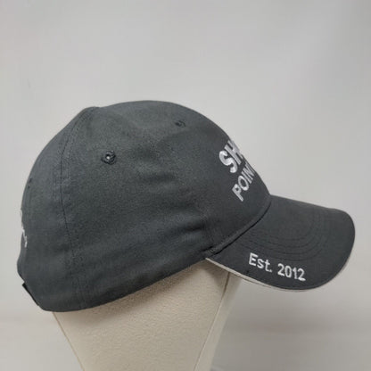 Shoot Point Blank Men's Strapback Hat Gray Embroidered Logo Firearms