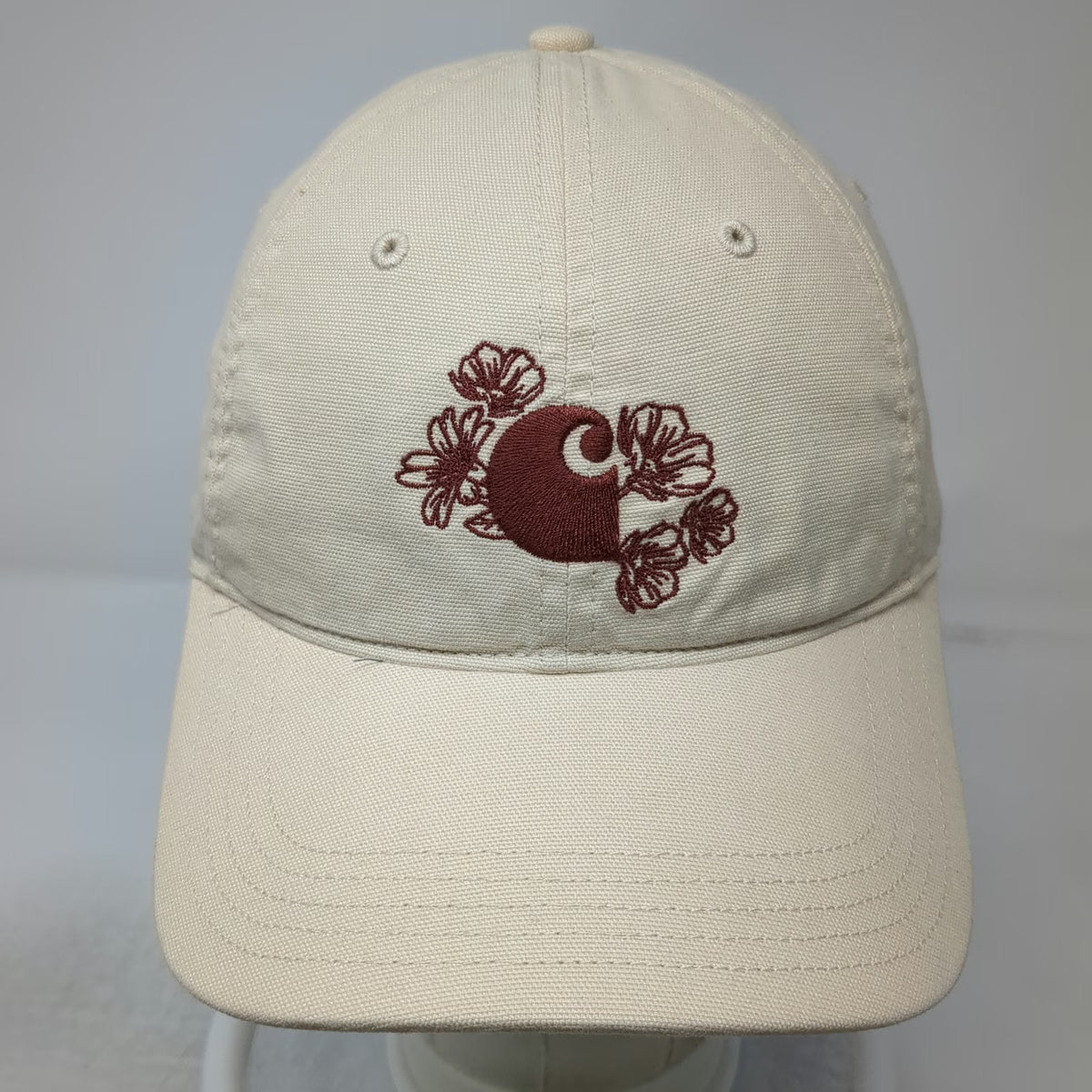 Carhartt Baseball Cap Beige One Size Floral Graphic Hat Slideback Adjustable