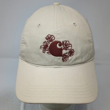 Carhartt Baseball Cap Beige One Size Floral Graphic Hat Slideback Adjustable