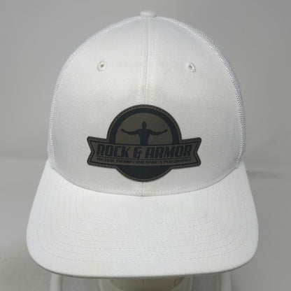 Richardson Trucker Hat White OSFM Rock & Armor Physical Therapy Mesh Snapback
