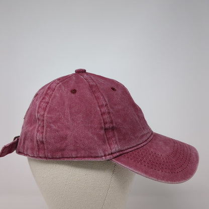Unbranded Slideback Hat Red One Size Adjustable Vented Holes 6 Panel Blank