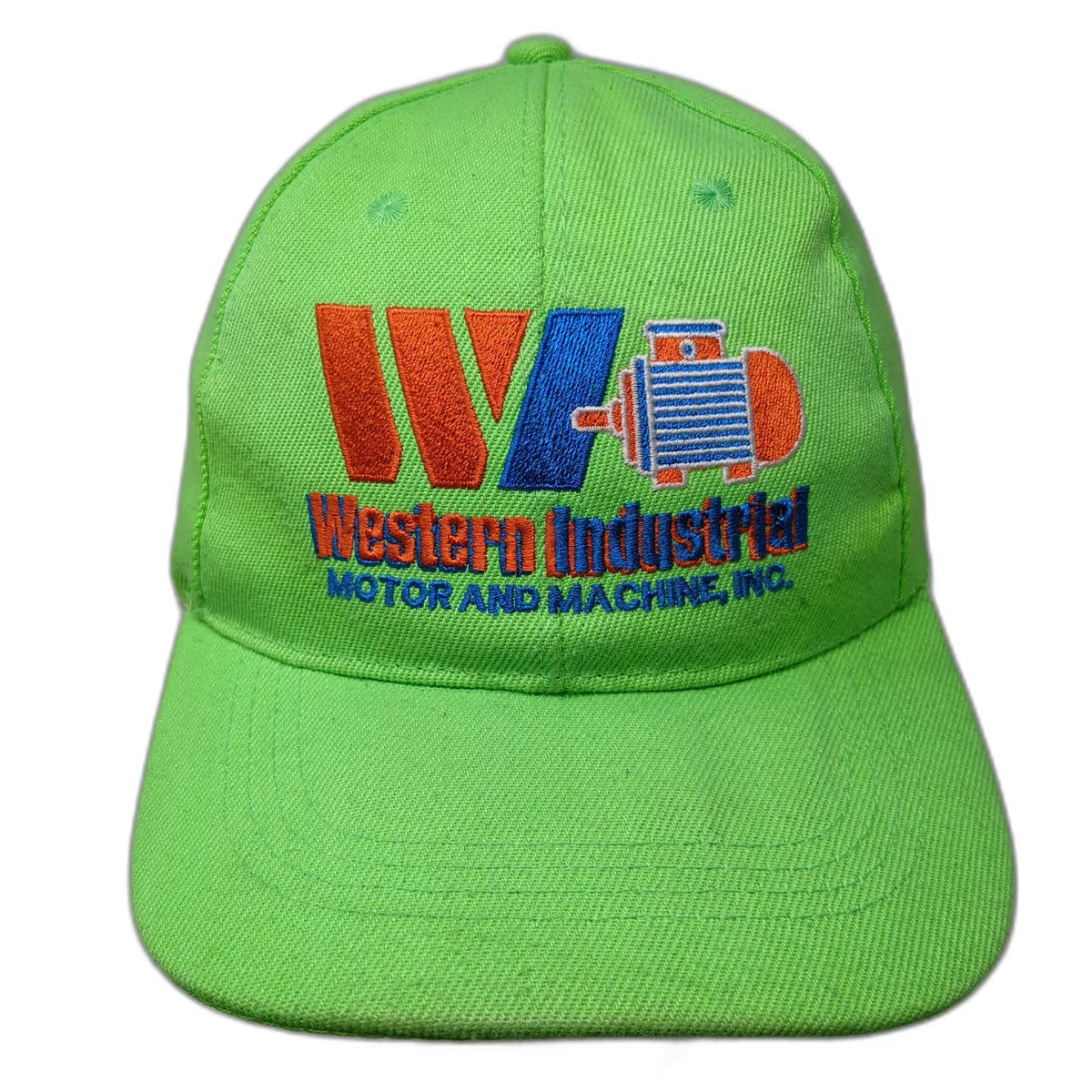 Western Industrial Motor Machine Green Baseball Cap One Size Strapback Hat