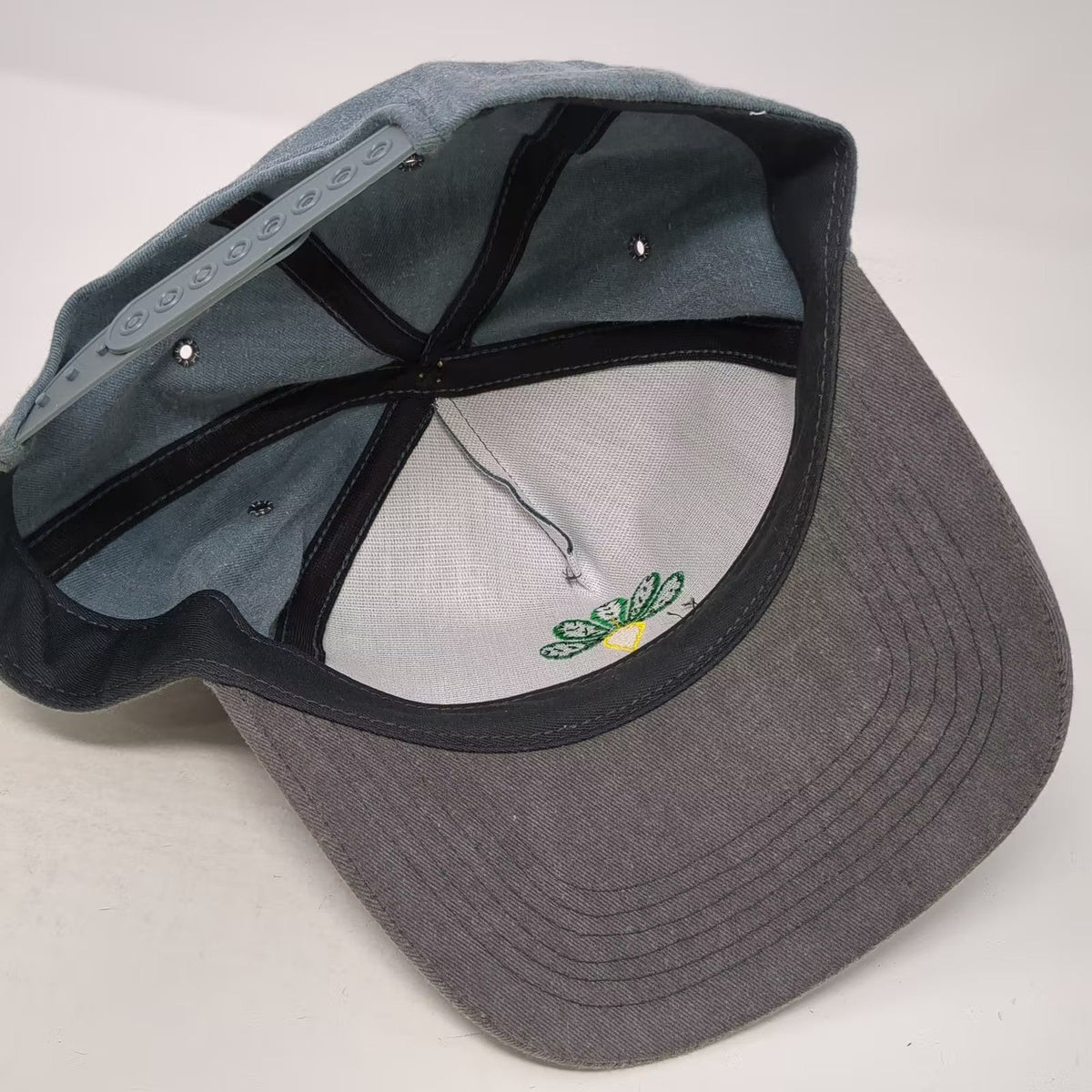 K-Products Crystal Beet Seed Trucker Hat Gray One Size Made in USA Vintage
