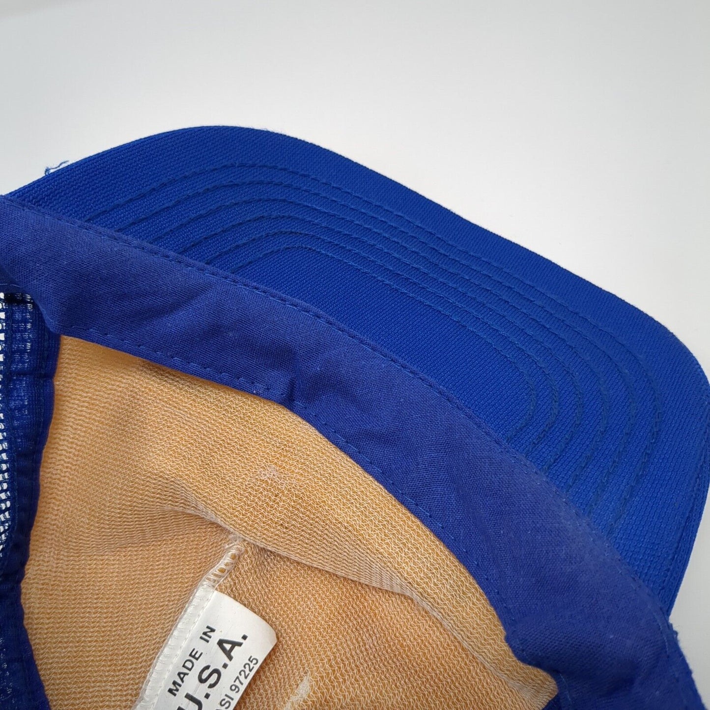 Reichhold Snapback Trucker Hat Blue One Size Mesh Back Adjustable