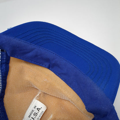 Reichhold Snapback Trucker Hat Blue One Size Mesh Back Adjustable