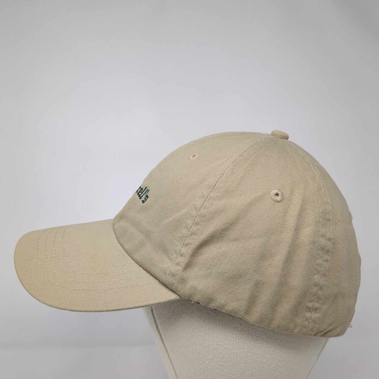 O’Donnell’s Pub Slideback Hat Tan One Size Adjustable Embroidered Headshots