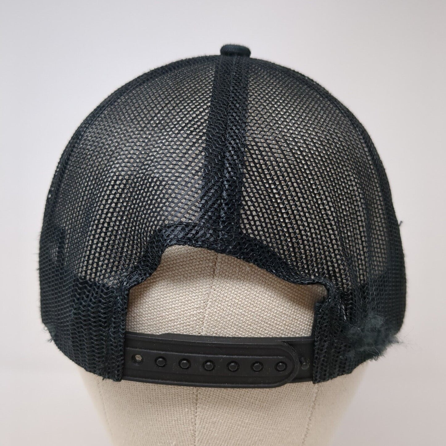 Bruchi's Snapback Trucker Hat Black One Size Adjustable Mesh Back Port Authority