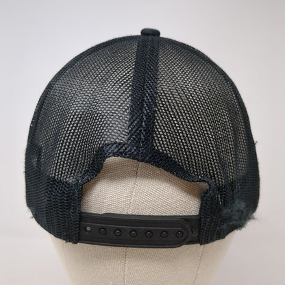 Bruchi's Snapback Trucker Hat Black One Size Adjustable Mesh Back Port Authority