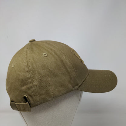 American Flag Slideback Hat Tan One Size Embroidered Adjustable 6 Panel