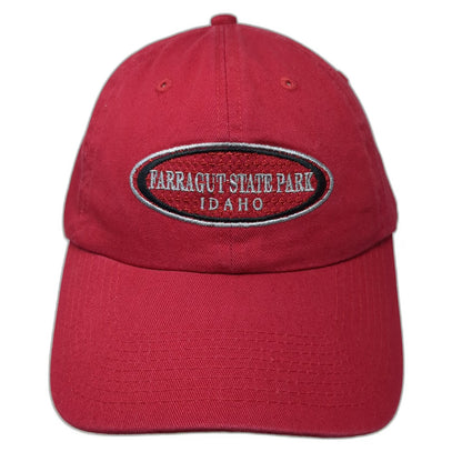Fahrenheit Baseball Cap Red One Size Farragut State Park Idaho Cotton Patch Hat