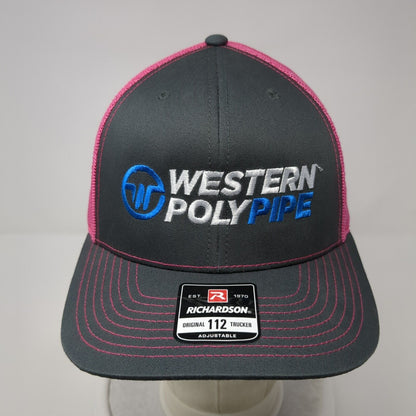 Western Polypipe Snapback Trucker Hat Multi OS Adjustable Mesh Back Richardson