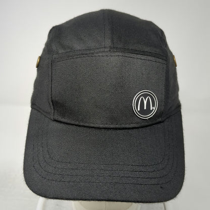 McDonald's 5 Panel Black Hat One Size Recycled Material Logo Strapback