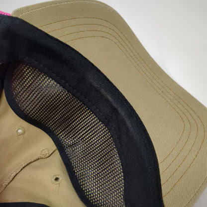 Von Dutch Trucker Hat Beige Pink One Size Mesh Snapback Patch Logo