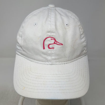 Ducks Unlimited Baseball Cap White Pink One Size Strapback Embroidered Logo Hat