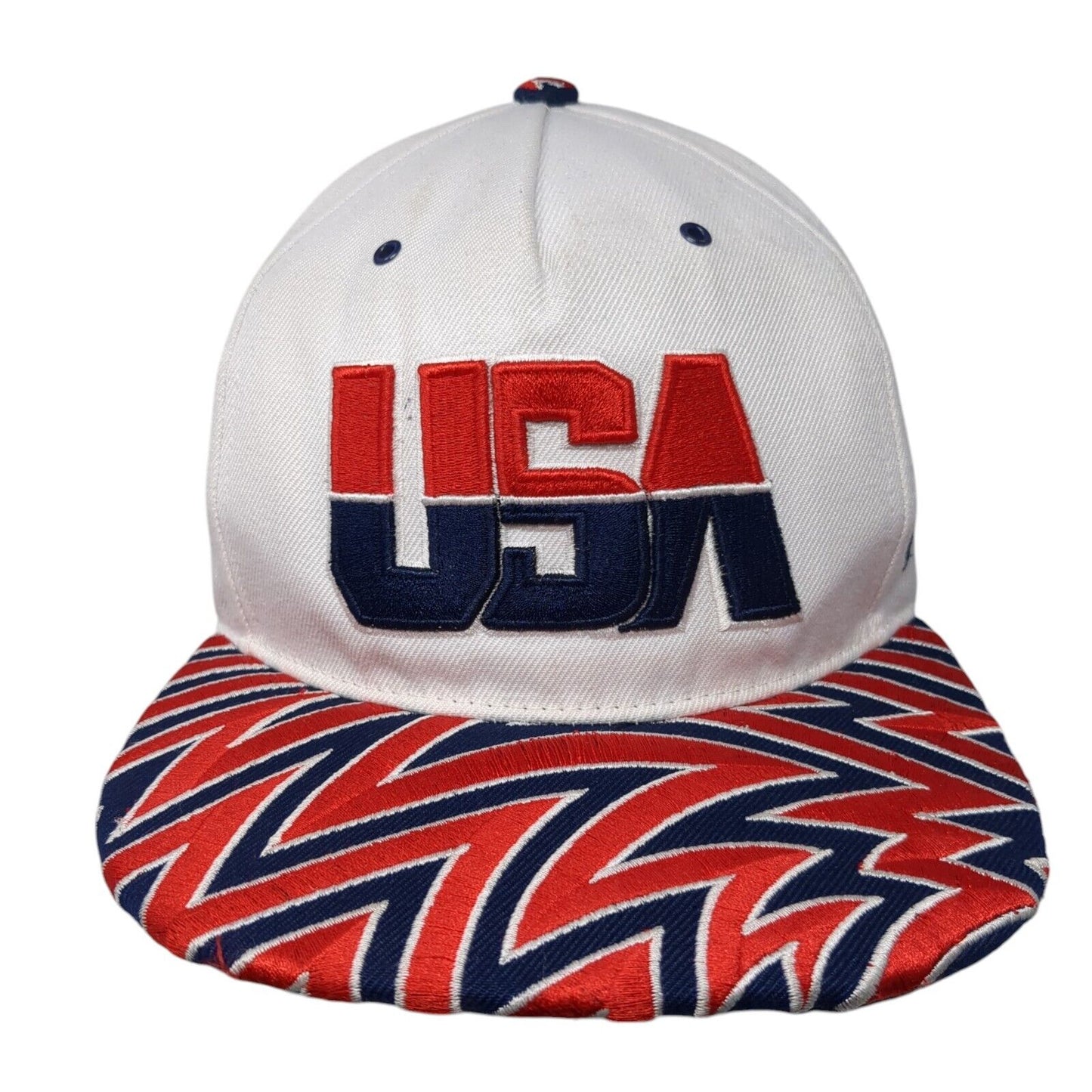 USA Snapback Hat Multicolor One Size Adjustable Embroidered Zephyr