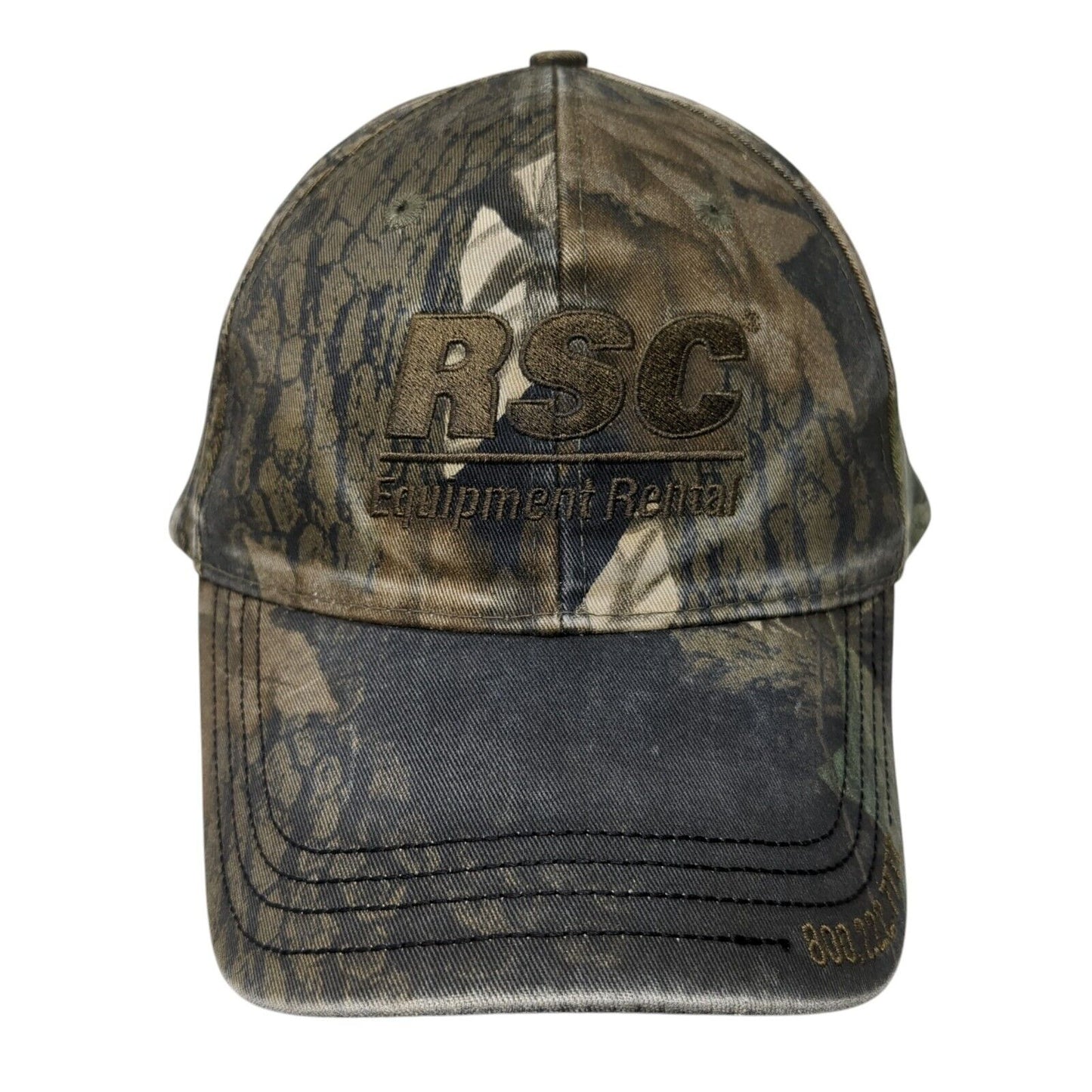 RSC Equipment Rental Slideback Hat Camouflage OSFA Embroidered 6 Panel Cotton