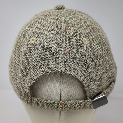 C.C Baseball Cap Brown One Size Speckled Flecked Tweed Fabric Slideback Hat