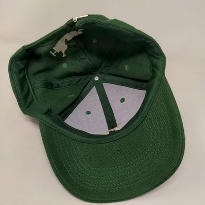 Hunter Slideback Hat Green One Size Adjustable Embroidered Vented Holes