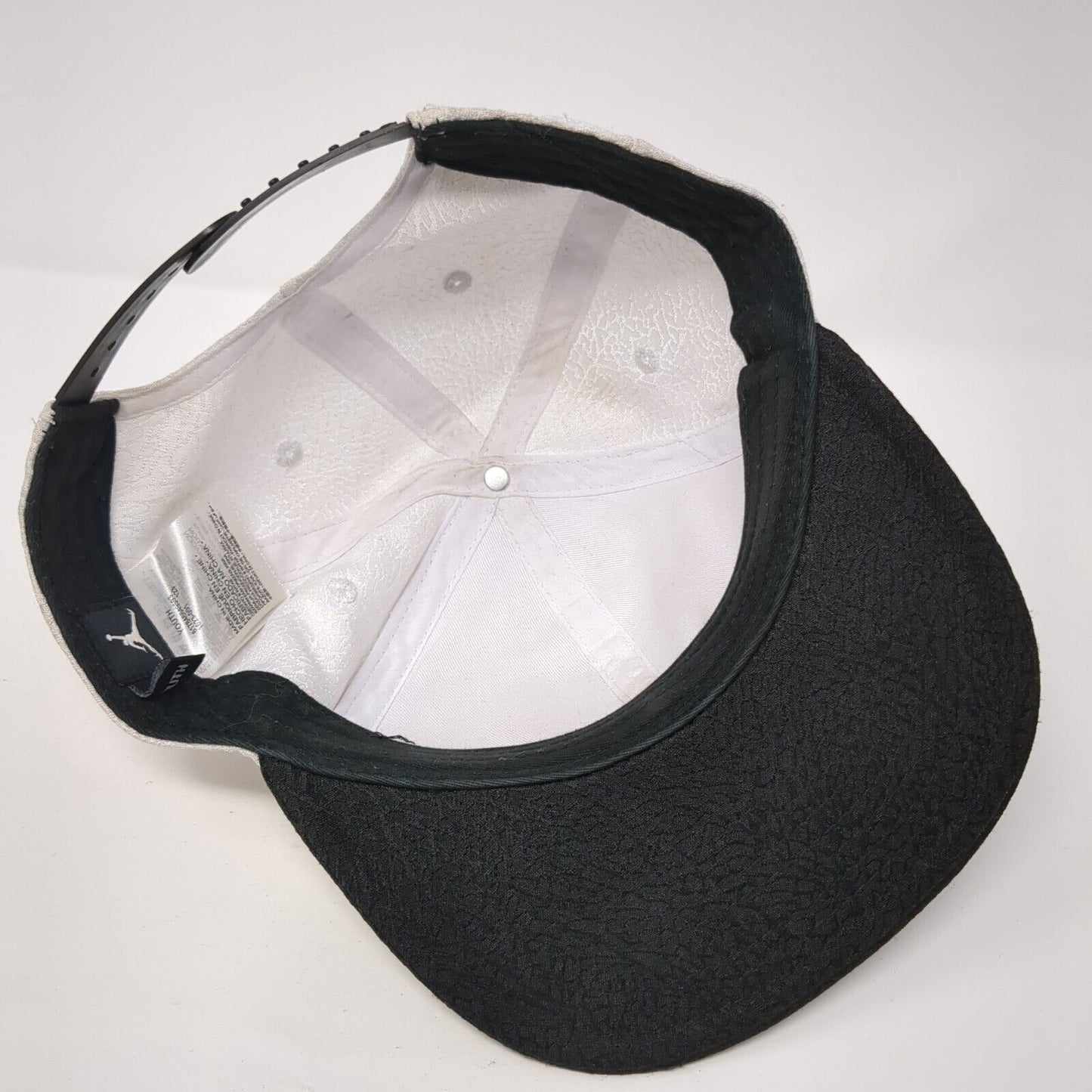 Jordan Jumpman Metal Logo Snapback Hat White Youth One Size Colorblock