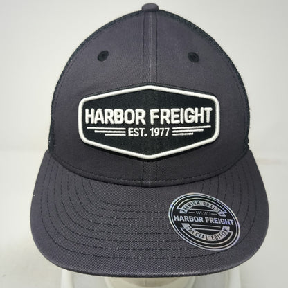 Harbor Freight Trucker Hat Gray One Size Mesh Snapback Logo Patch HFT EST 1977
