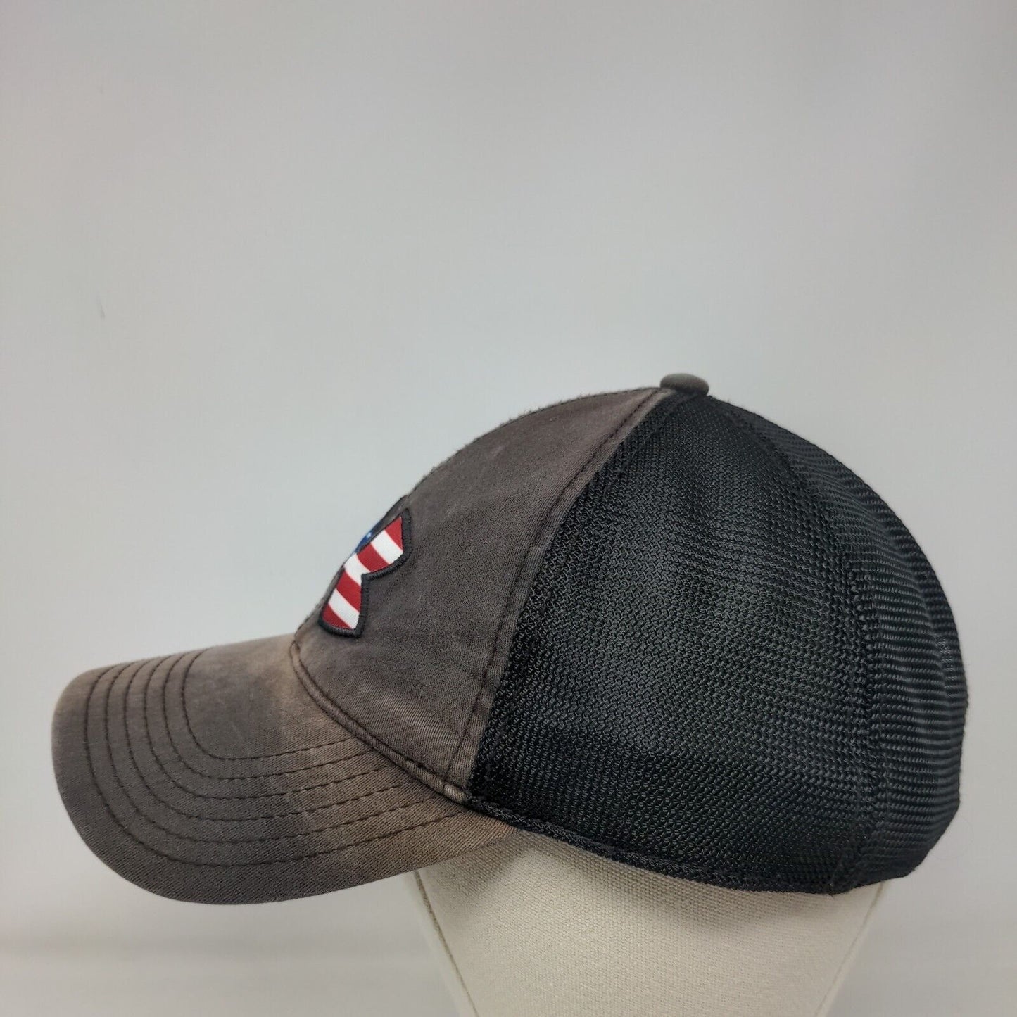 Under Armour Snapback Mesh Back Trucker Hat Black OSFA Embroidered