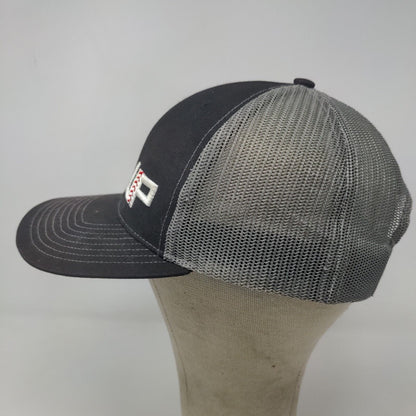 Richardson Men's Snapback Mesh Back Hat Black Gray Embroidered UP Logo #112