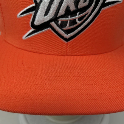 Mitchell & Ness Snapback Hat Orange Oklahoma City Thunder NBA Embroidered Logo