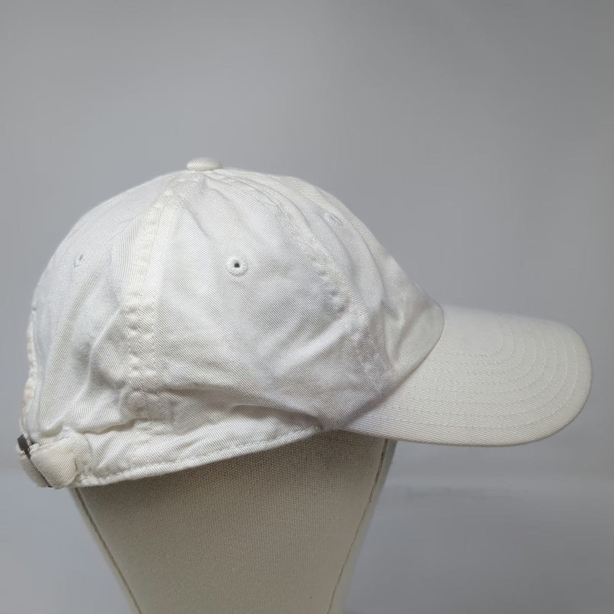 American Needle Baseball Cap White One Size Bamboo Cotton Slideback Plain Hat