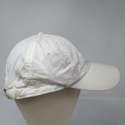 American Needle Baseball Cap White One Size Bamboo Cotton Slideback Plain Hat