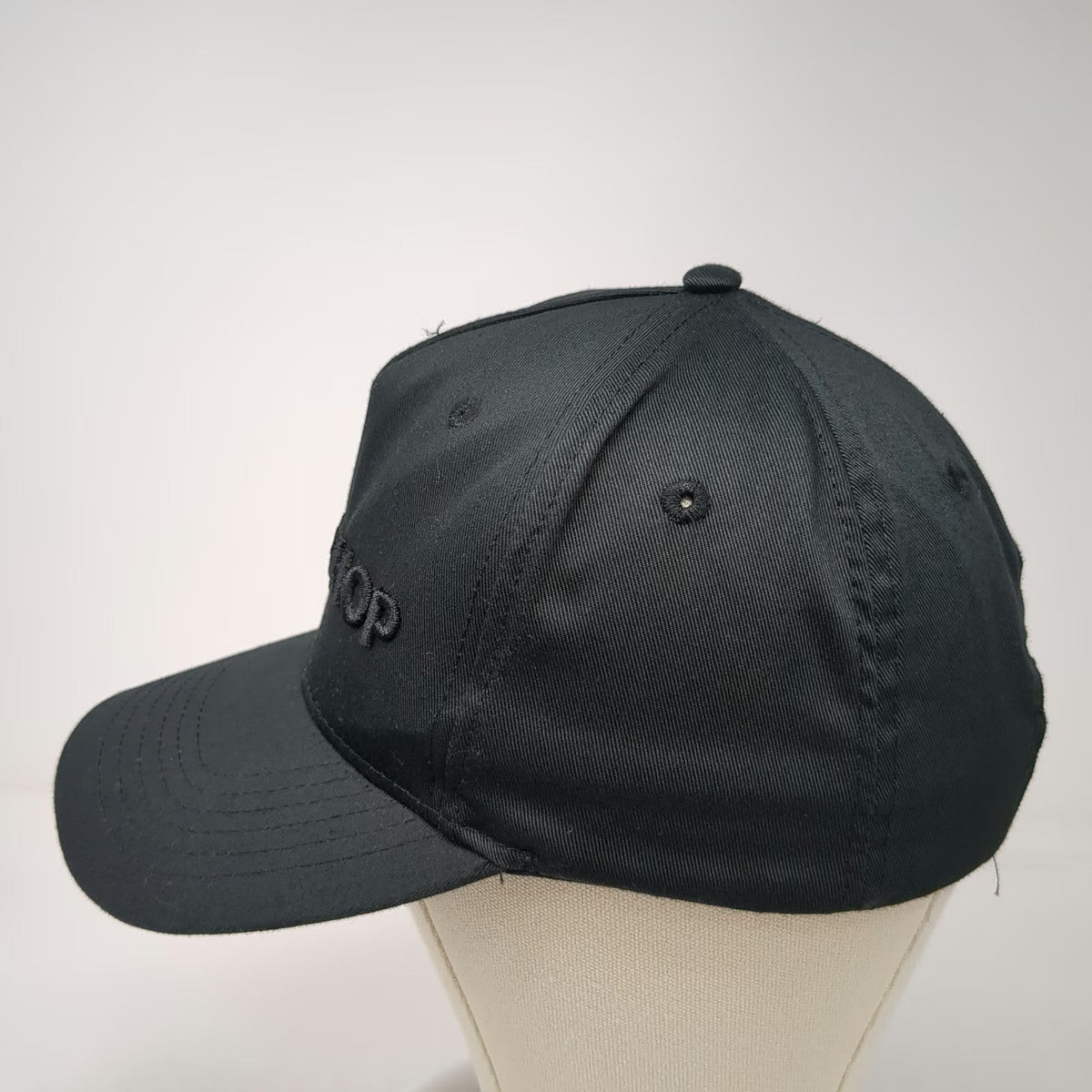 Image Solutions Baseball Cap Black One Size Stop & Shop Tonal Strapback Hat