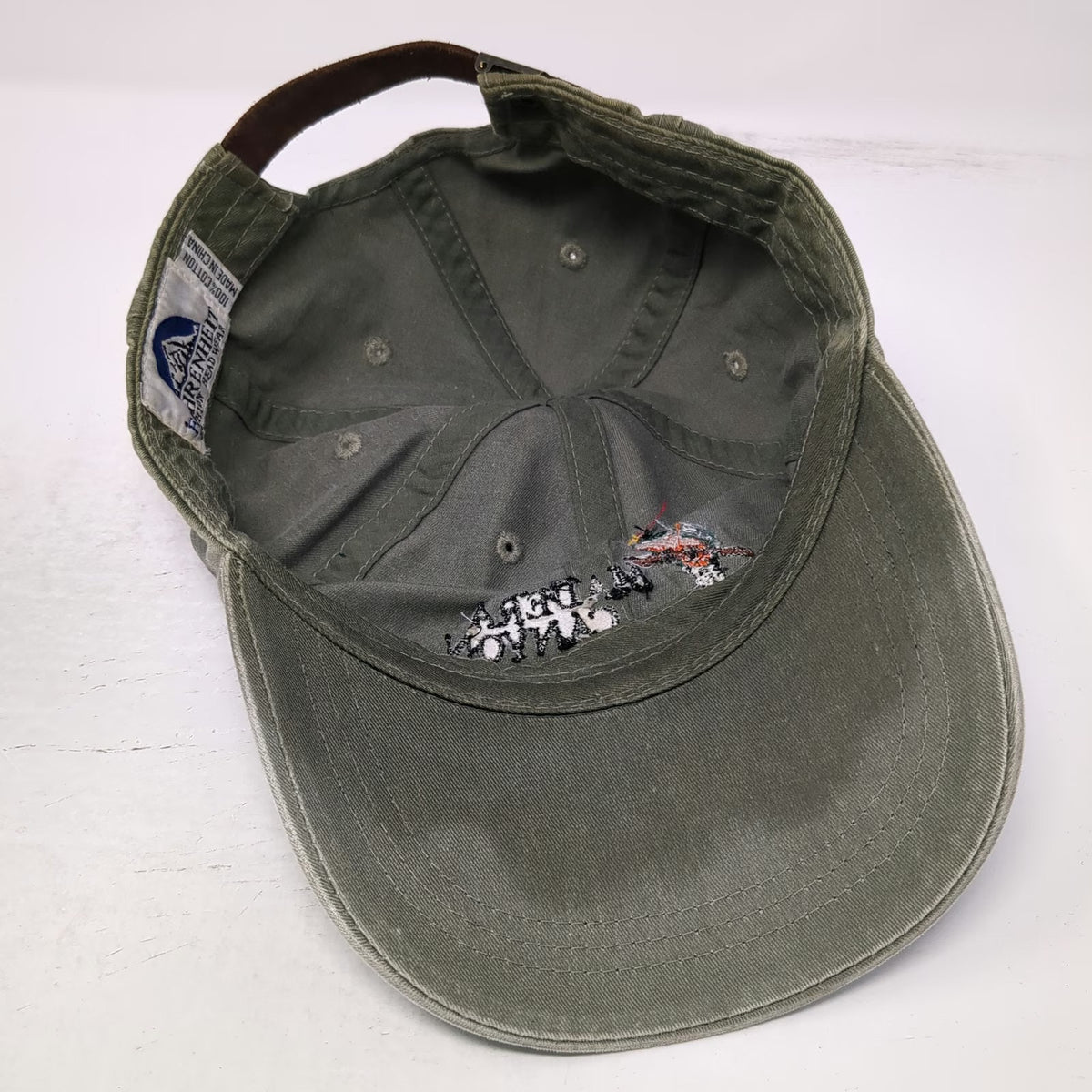 Fahrenheit Baseball Cap Green One Size Madera Canyon Bird Embroidered Strap Hat