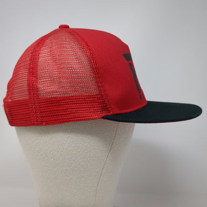 Fly Racing Trucker Hat Red Black One Size Mesh Flat Bill Snapback Motocross