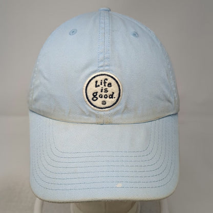 Life is Good Baseball Cap Blue One Size Adjustable Cotton Patch Logo Relaxed Hat
