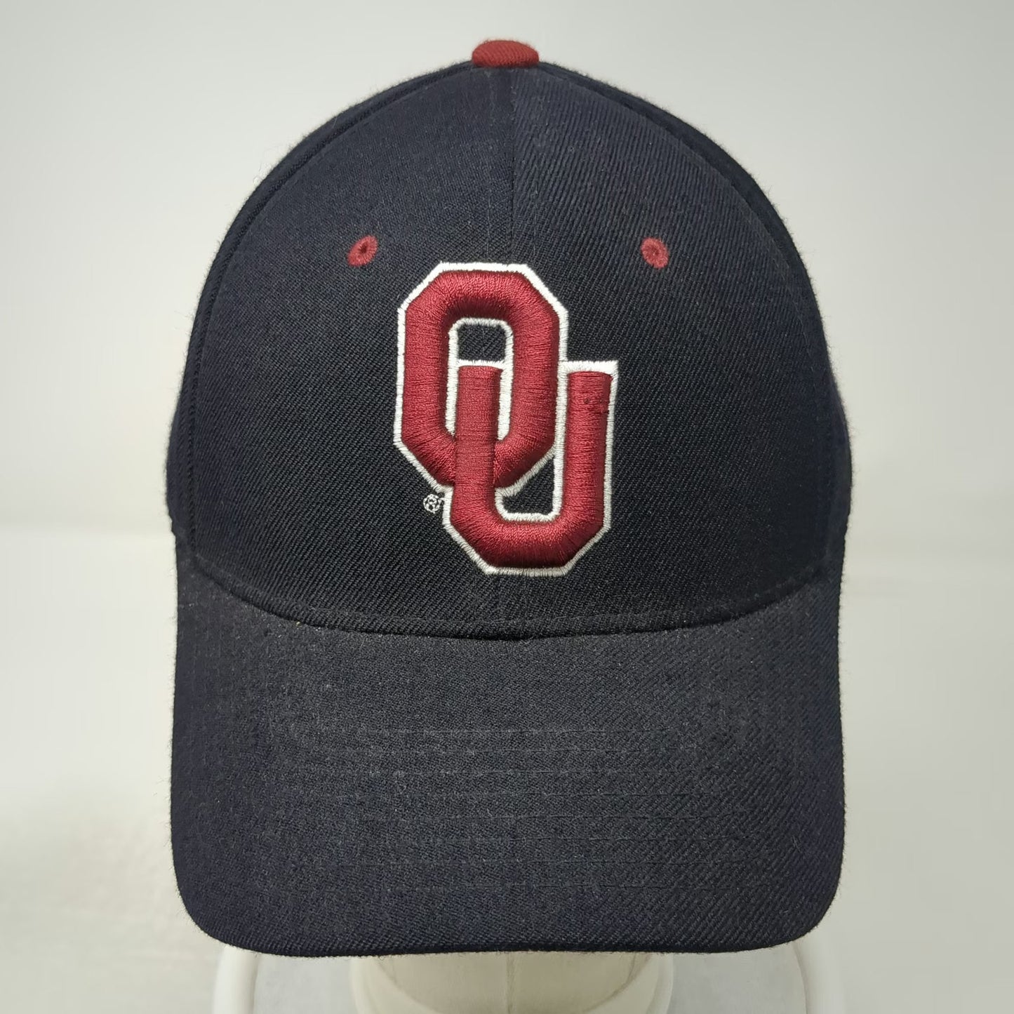 Oklahoma Sooners NCAA Zephyr Cap Black Red White 7 3/8 Fitted Embroidered Hat