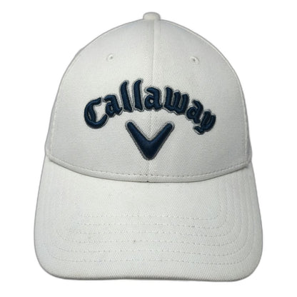 Callaway Baseball Cap White M Mesh Back Odyssey Logo Fitted Golf Stretch Hat