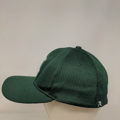 Richardson Fitted Hat Green S/M Embroidered Pro 495 Vented Holes