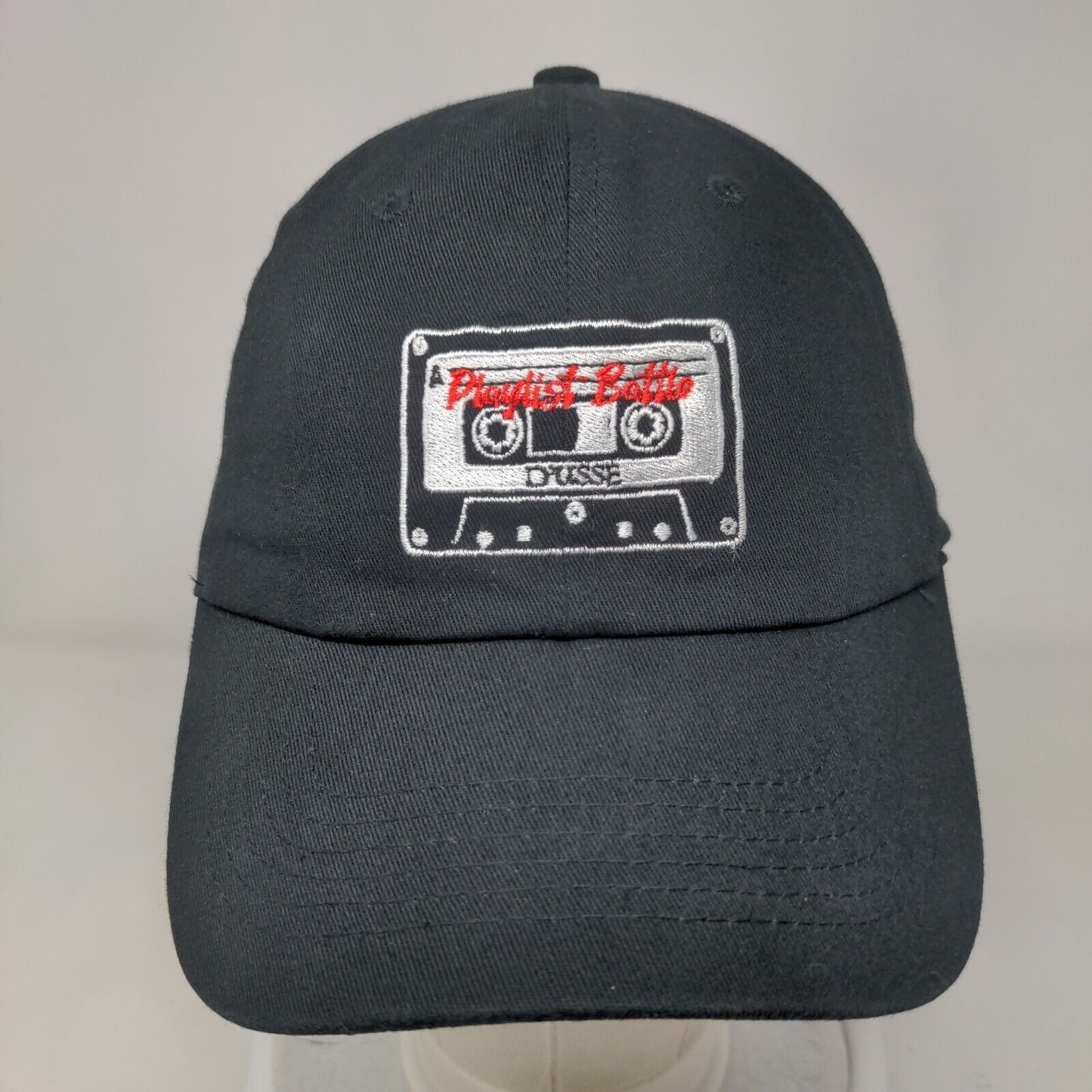 Playlist Bottle D'Usse Slideback Hat Black OSFA Adjustable Embroidered Eikos