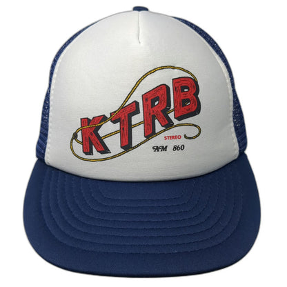 Otto Snapback Trucker Hat Blue White One Size KTRB AM 860 Stereo Radio Station