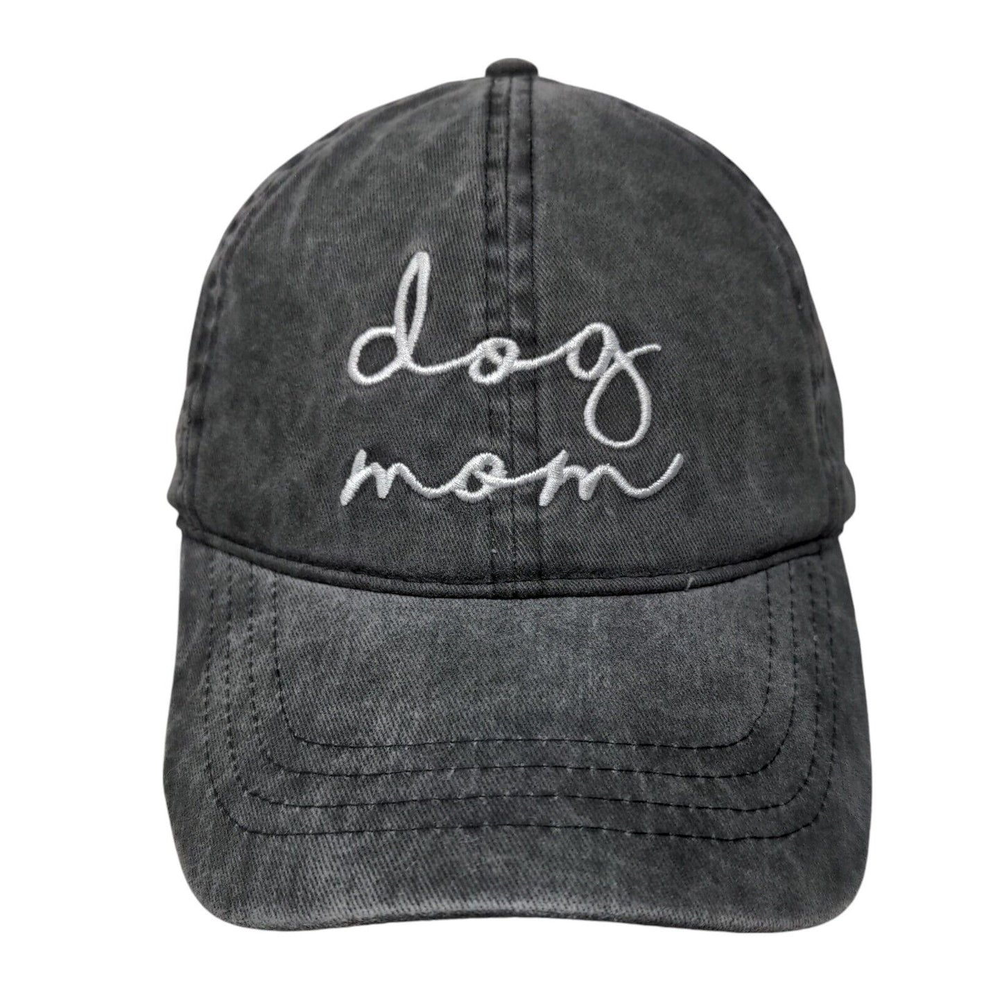 Dog Mom Slideback Hat Gray OSFM Solid Embroidered David And Young