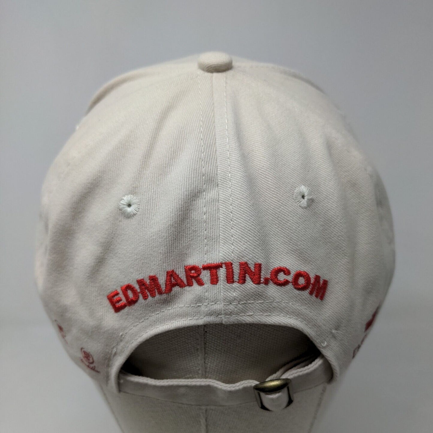 Ed Martin Automotive Group Men's Slideback Hat Tan Size OSFA Embroidered Cotton