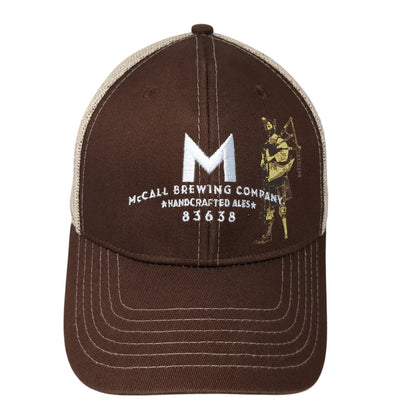 McCall Brewing Company Snapback Trucker Hat Brown One Size Mesh Back
