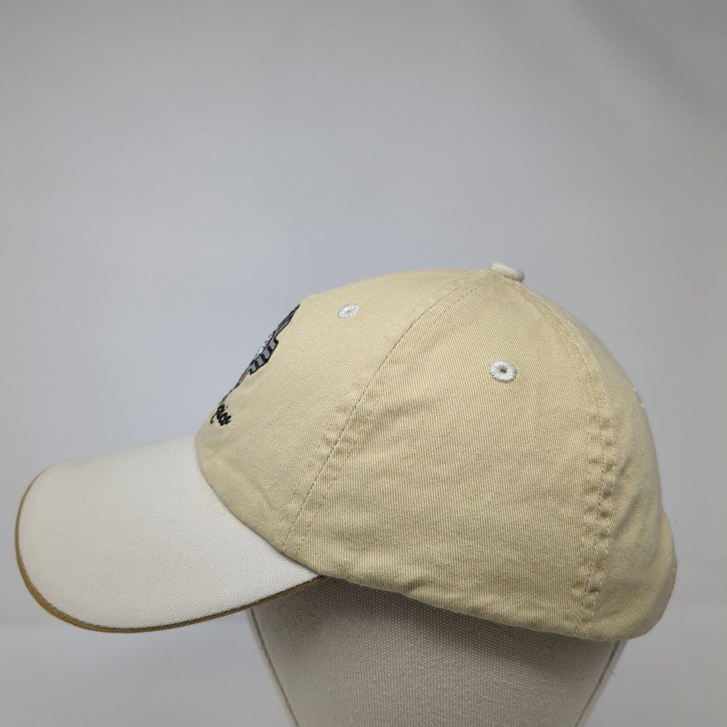New Mexico Slideback Hat Tan One Size Adjustable Embroidered Polar