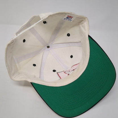 A Piranhas Snapback Hat White One Size Adjustable Colorblock 6 Panel