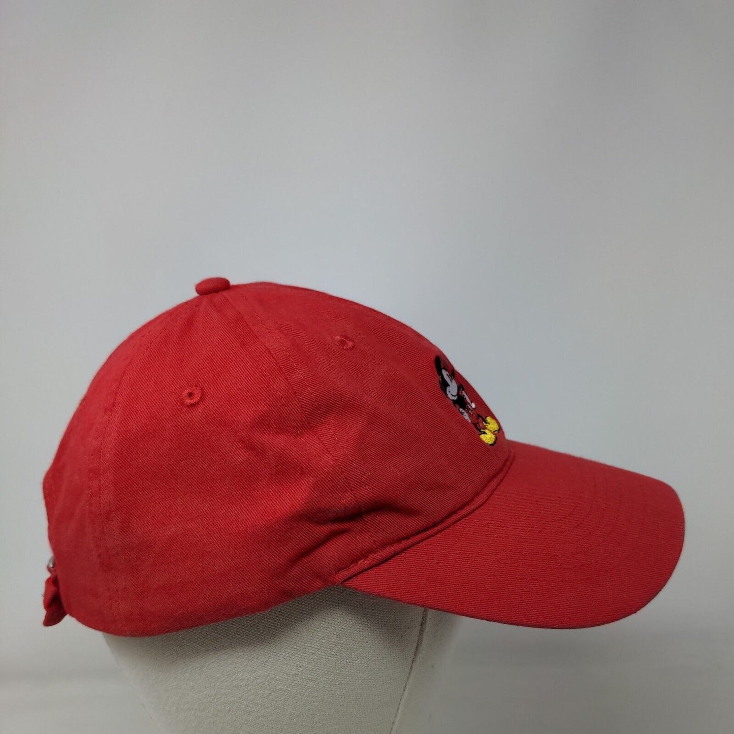 Disney Mickey Mouse Slideback Hat Red One Size 6 Panel Embroidered