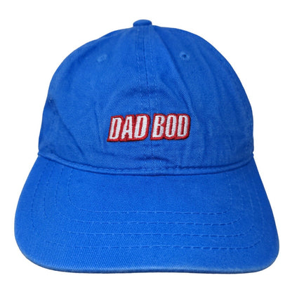 Unbranded Men's Slideback Hat Blue Size OS Embroidered Dad Bod Logo Cotton